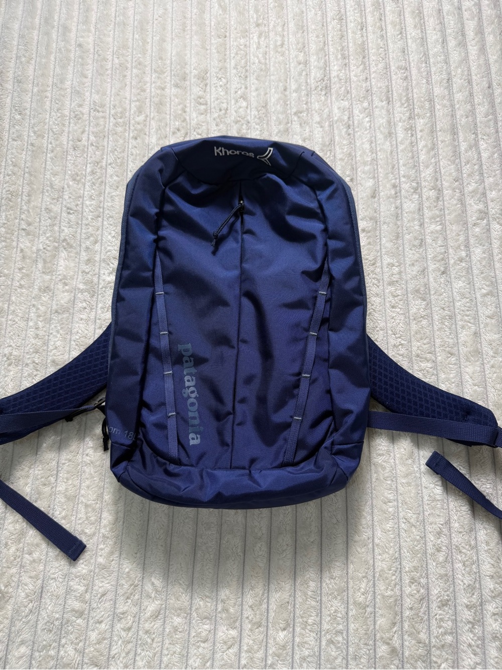 Patagonia Khoros 18L Blue Daypack Hiking Backpack Padded Straps 3 Pockets